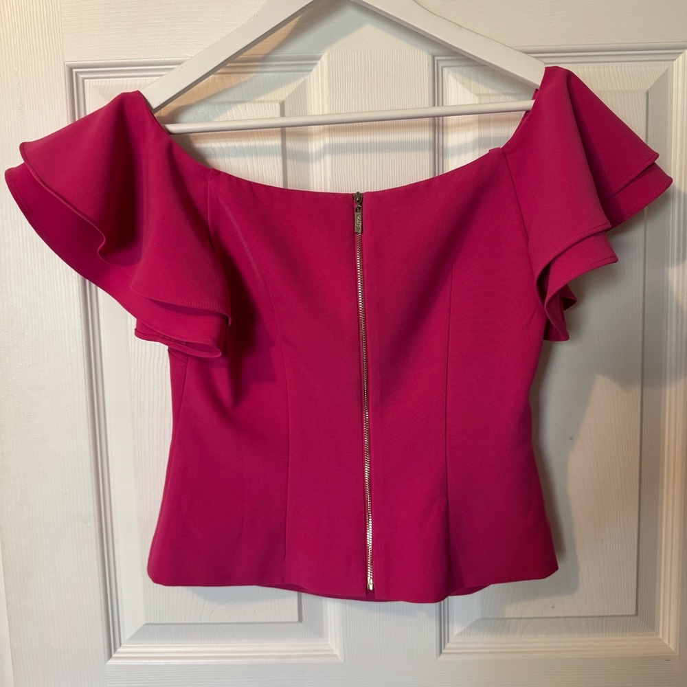 Elegant Pink Off-Shoulder Top - Picture 4 of 8